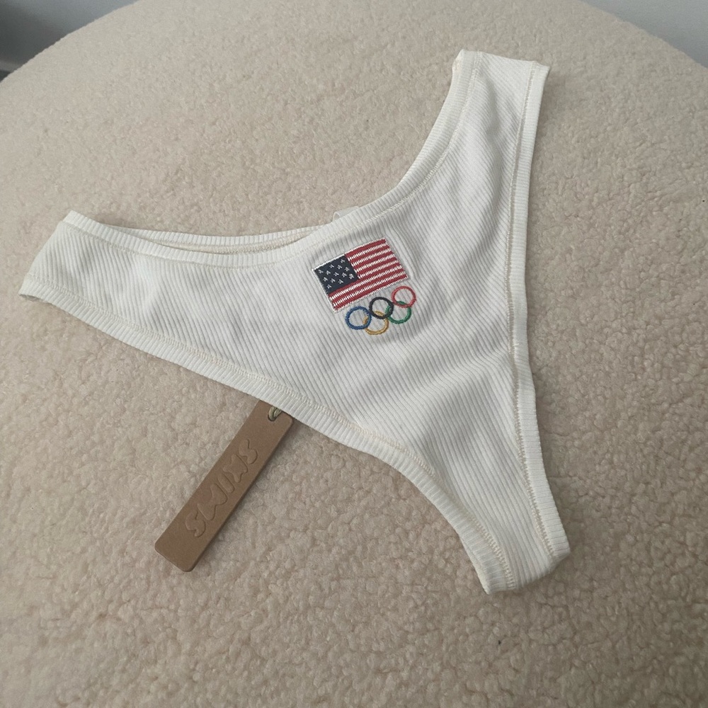 NWT White Thong Olympics Limited Edition